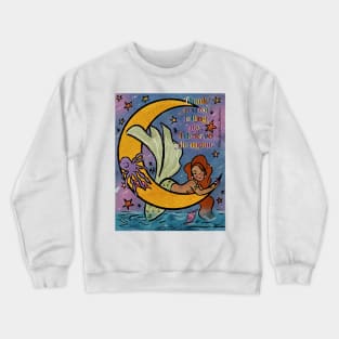 Mermaid on the Moon Crewneck Sweatshirt